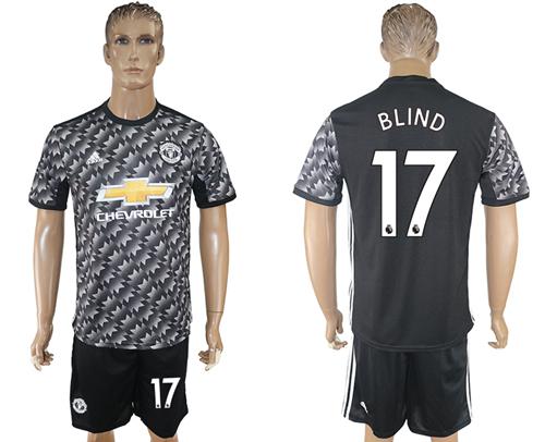 Manchester United #17 Blind Black Soccer Club Jersey - Click Image to Close